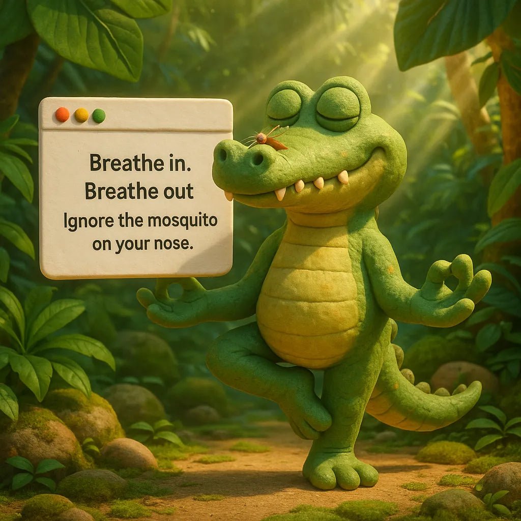 Example output from the 3D Claymation Portrait Popup Cards ChatGPT prompt: whimsical clay characters in pop-up card scenes, featuring photorealistic textures, cinematic lighting, and handcrafted stop-motion detail. Breathe in, Breathe Out.