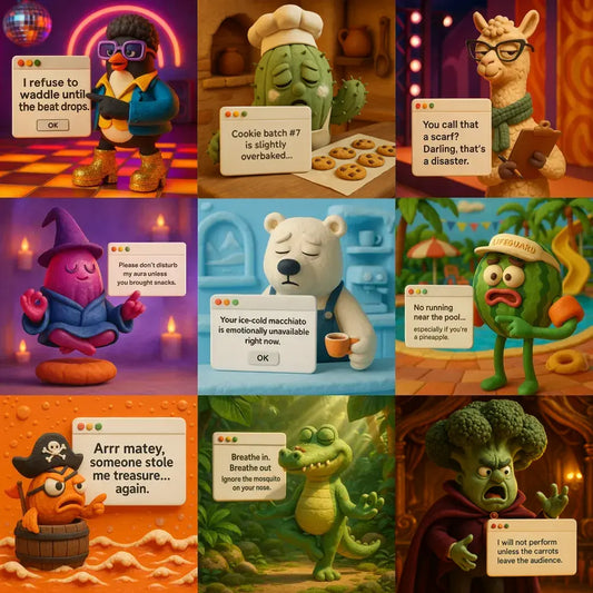 3D Claymation Portrait Popup Cards