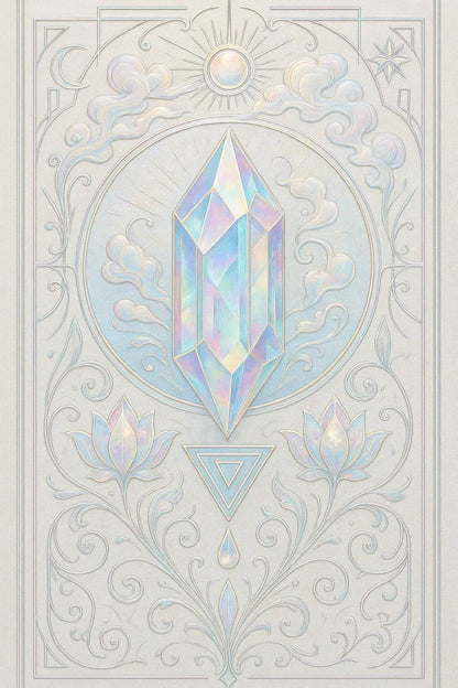 Example output from the Alchemical Insignia Art ChatGPT prompt: Crystal.