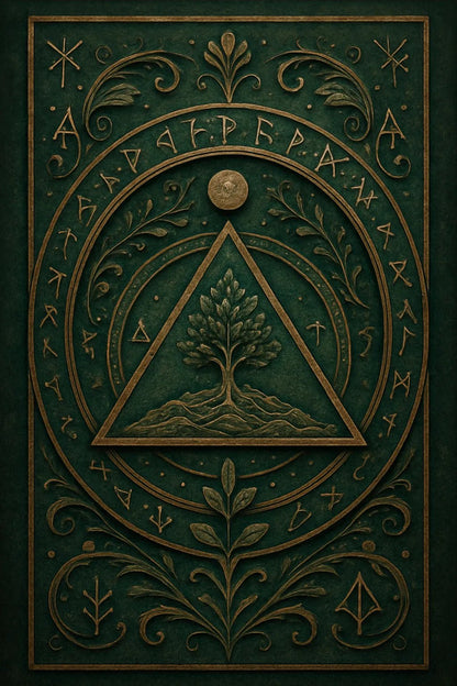 Example output from the Alchemical Insignia Art ChatGPT prompt: Earth.