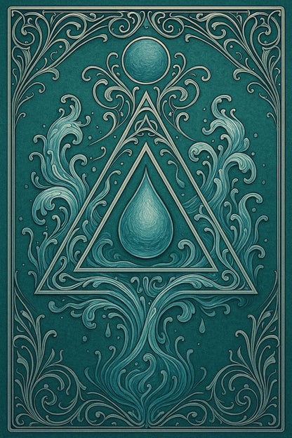 Example output from the Alchemical Insignia Art ChatGPT prompt: Water.