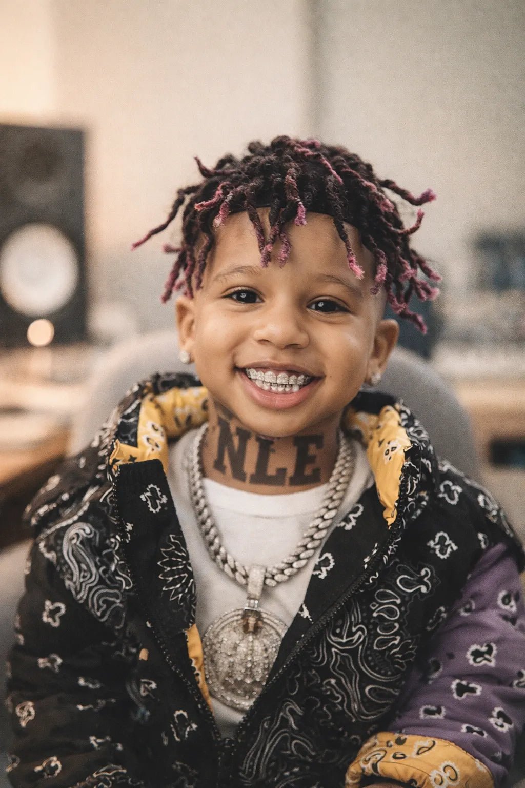Luxury editorial baby-style portrait created from real photo, featuring high-fashion outfits, cinematic lighting, and premium studio aesthetics: NLE
