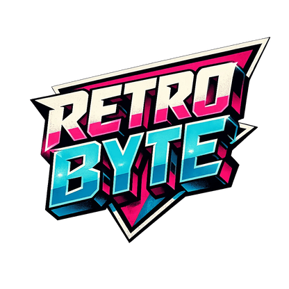 Example output from the Bold 3D Comic Logo PNG ChatGPT prompt: Retro Byte