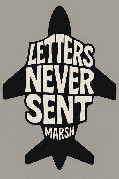 Example output from the Bold Flat Minimalist Book Cover ChatGPT prompt: Letters Never Sent