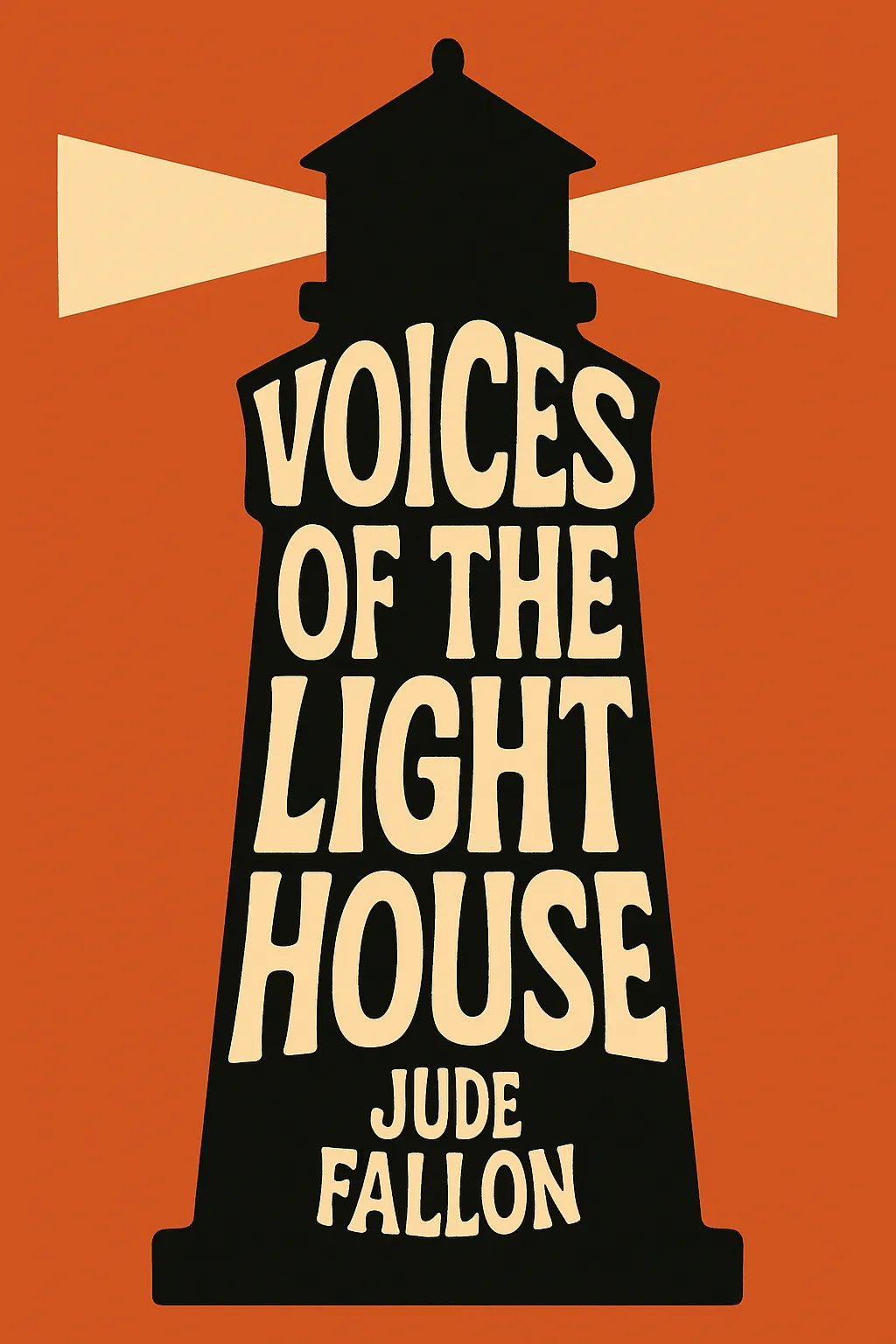 Example output from the Bold Flat Minimalist Book Cover ChatGPT prompt: Voices of the Light House