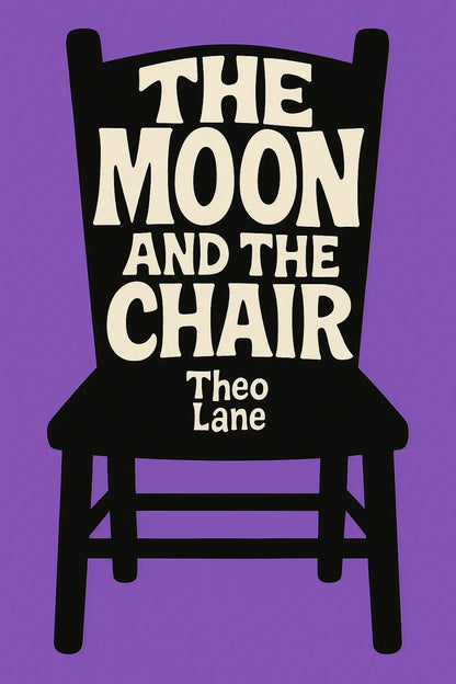 Example output from the Bold Flat Minimalist Book Cover ChatGPT prompt: The Moon And The Chair