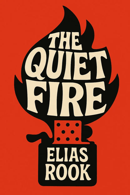 Example output from the Bold Flat Minimalist Book Cover ChatGPT prompt: The Quiet Fire