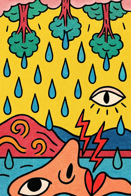Example output from the Bold Popsurreal Illustrations ChatGPT prompt: vibrant surreal artwork. Preview 6.