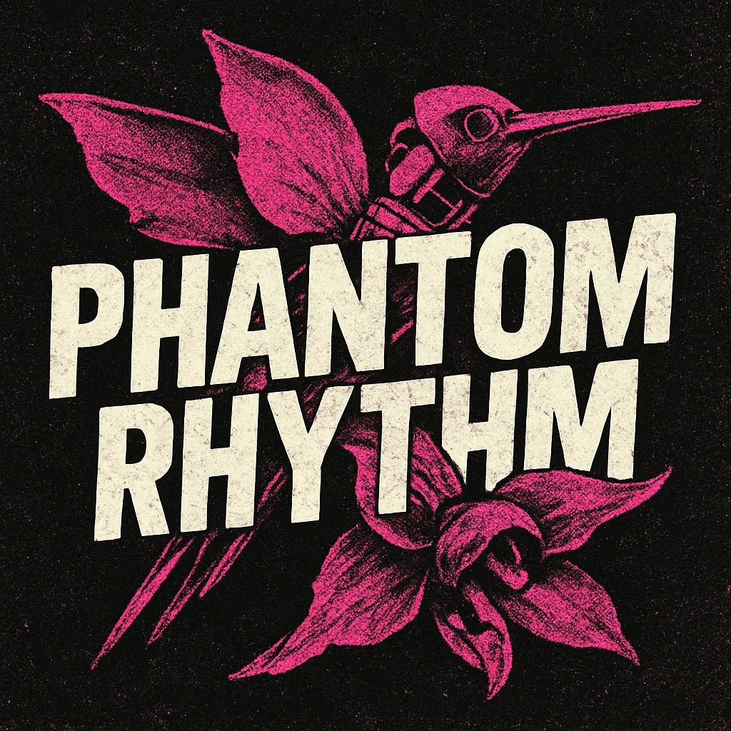Example output from the Bold Screen Print Typography Design ChatGPT prompt: Phantom Rhythm