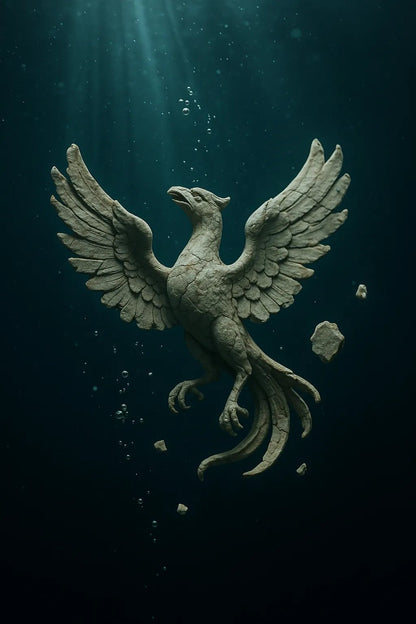 Example output from the Broken Marble Statues In Ocean ChatGPT prompt: ancient marble sculptures submerged underwater. Preview 4.