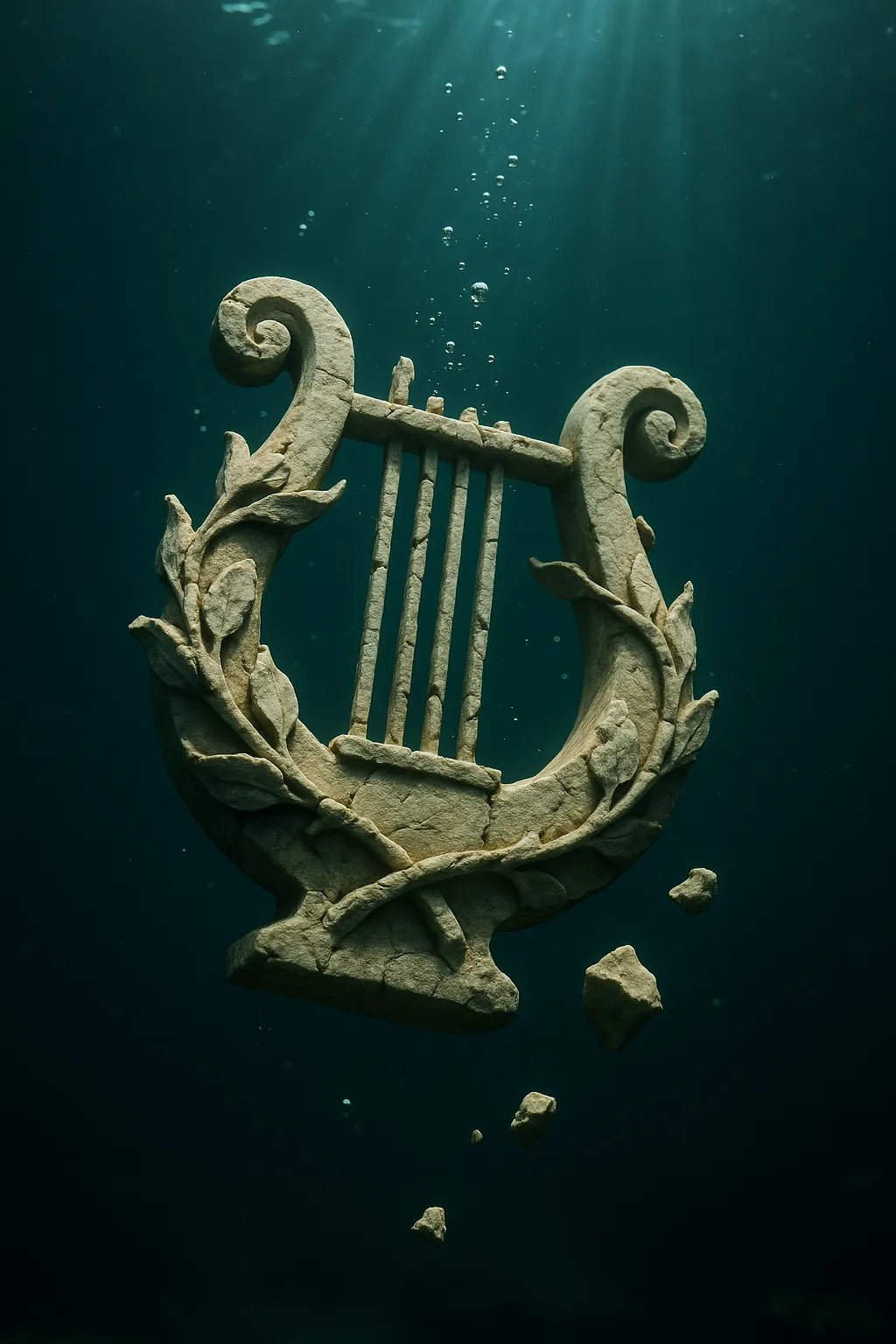 Example output from the Broken Marble Statues In Ocean ChatGPT prompt: ancient marble sculptures submerged underwater. Preview 6.
