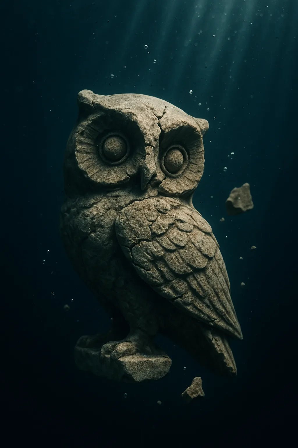 Example output from the Broken Marble Statues In Ocean ChatGPT prompt: ancient marble sculptures submerged underwater. Preview 8.