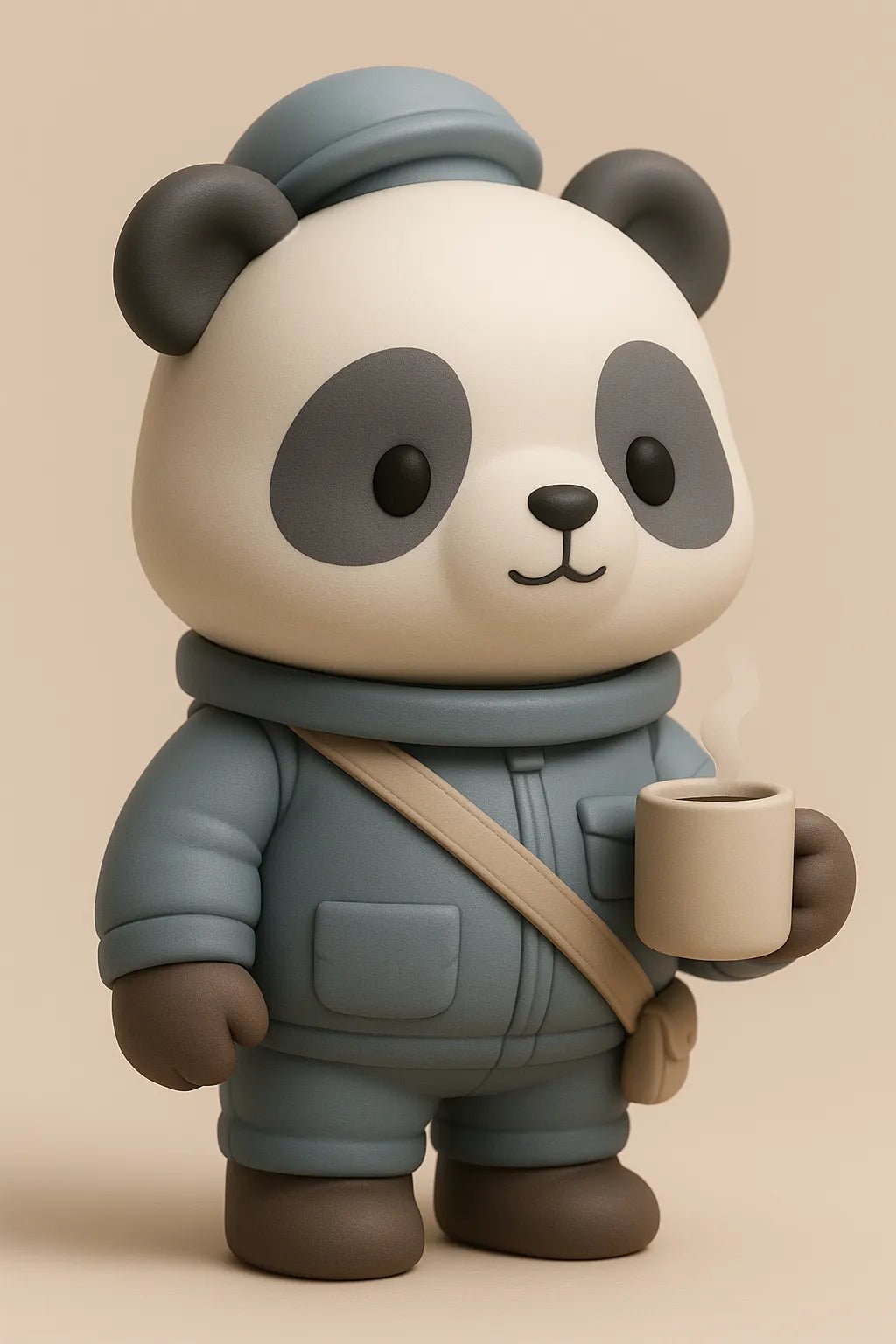 Example output from the Chibi Collectible Character Figures ChatGPT prompt. Cute vinyl-style chibi character: Astronaut Panda