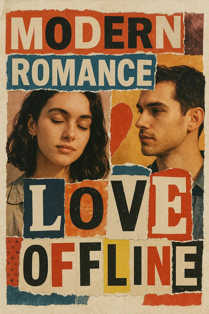 Example output from the Creative Magazine Cutout Collages ChatGPT prompt: Love Offline.