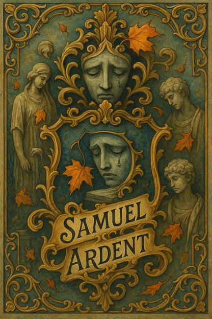 Example output from the Custom Crest Bookplates ChatGPT prompt: surrealist bookplate designs with ornate crests, personalized names, intricate symbolism, and vintage-style layout—ideal for collectors and creative gifting. Samuel Ardent.