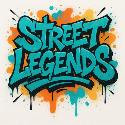 Example output from the High Contrast Dynamic Graffiti Art ChatGPT prompt: Street Legends