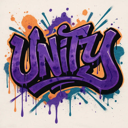 Example output from the High Contrast Dynamic Graffiti Art ChatGPT prompt: Unity