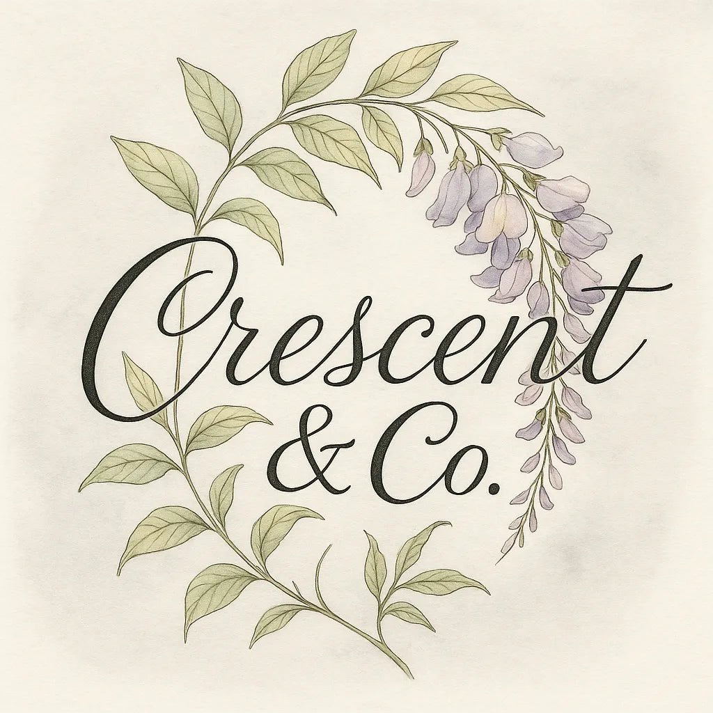 Example output from the Elegant Botanical Watercolor Logotype ChatGPT prompt: delicate logotype: Crescent & Co.