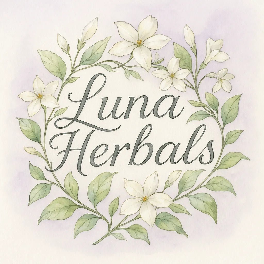 Example output from the Elegant Botanical Watercolor Logotype ChatGPT prompt: delicate logotype: Luna Herbals.