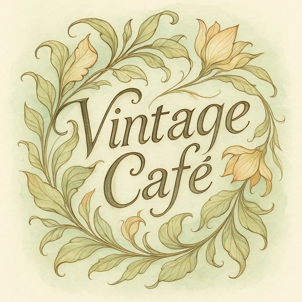 Example output from the Elegant Botanical Watercolor Logotype ChatGPT prompt: delicate logotype: Vintage Cafe.