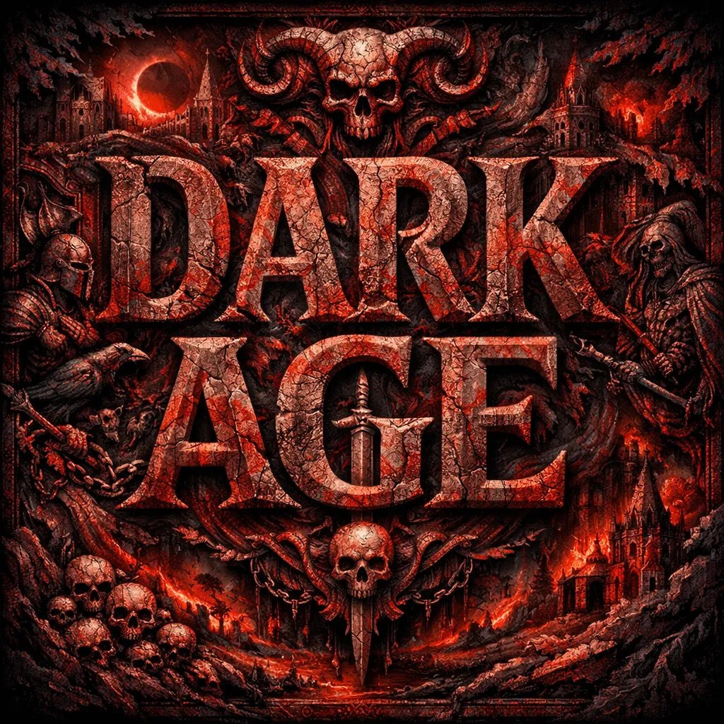 Example output of Epic Typography Relief Art: Dark Age