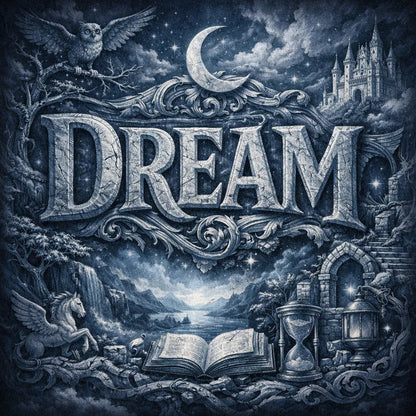 Example output of Epic Typography Relief Art: Dream