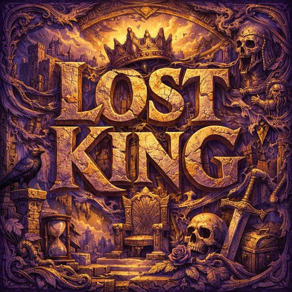 Example output of Epic Typography Relief Art: Lost King