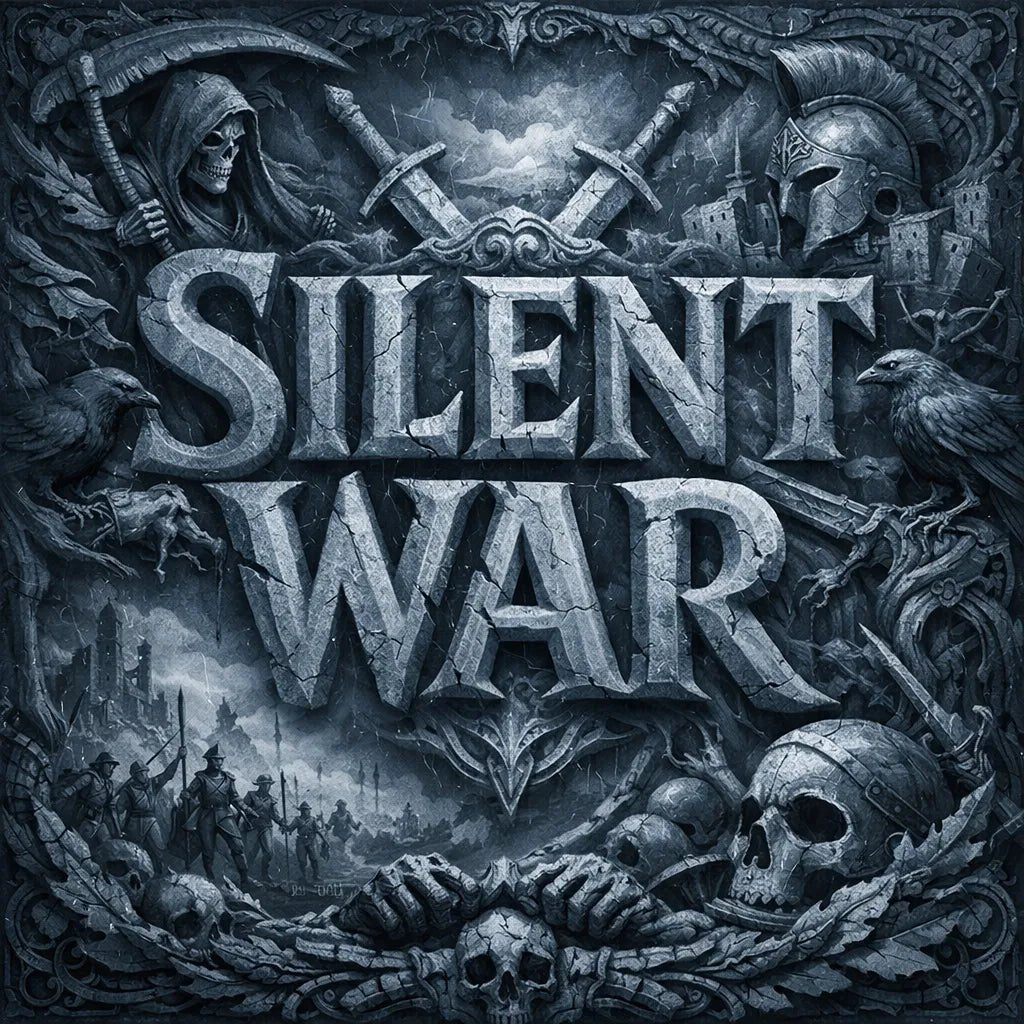 Example output of Epic Typography Relief Art: Silent War