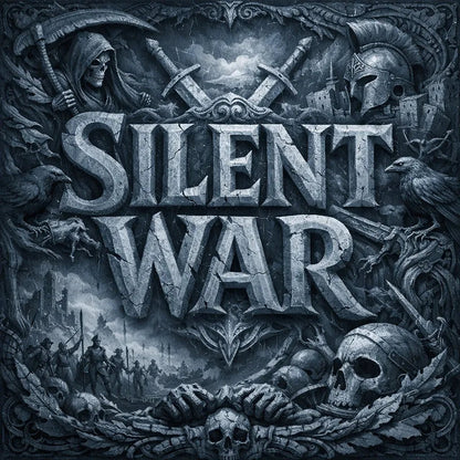 Example output of Epic Typography Relief Art: Silent War