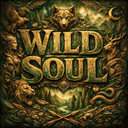 Example output of Epic Typography Relief Art: Wild Soul