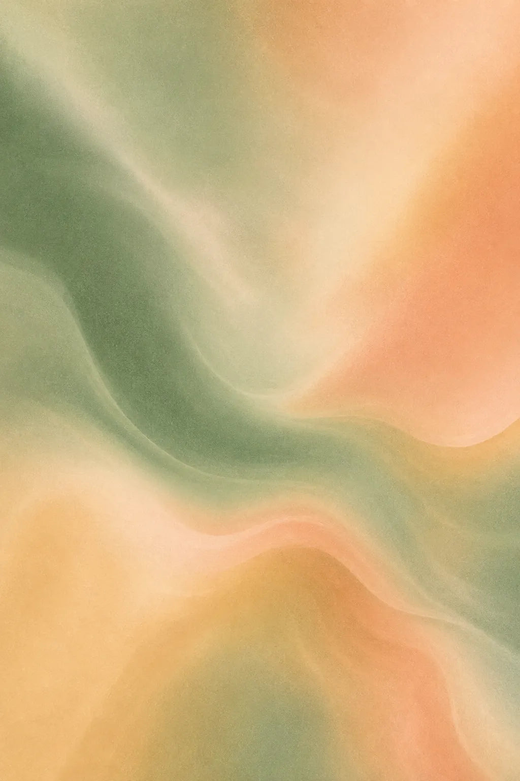 Example output from the Ethereal Grain Gradients ChatGPT prompt: an atmospheric grainy gradient background in green-and-sand tones with smooth organic flow, cinematic transitions and soft analog grain.