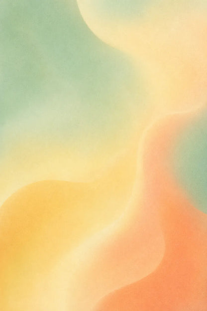 Example output from the Ethereal Grain Gradients ChatGPT prompt: an atmospheric grainy gradient background in soft pastel tones with smooth organic flow, cinematic transitions and soft analog grain.