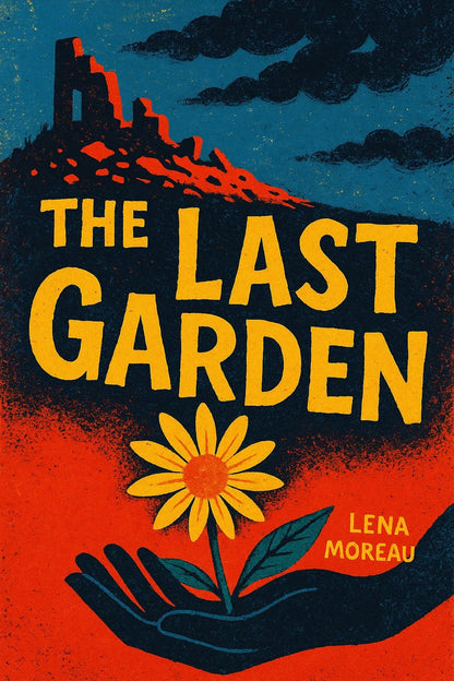 Example output from the Expressive Illustrated Book Covers ChatGPT prompt: bold, symbolic book cover illustration, The Last Garden.