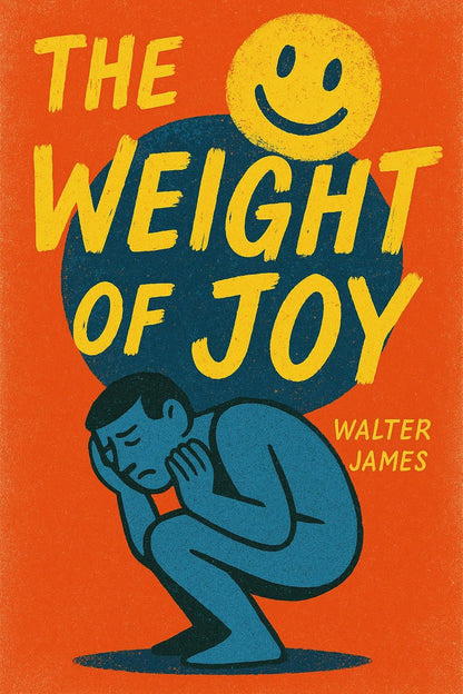 Example output from the Expressive Illustrated Book Covers ChatGPT prompt: bold, symbolic book cover illustration, The Weight of Joy.