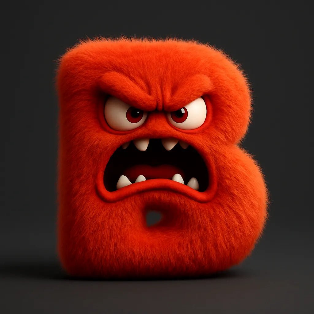 Fluffy 3D Letter Monster Portrait – ChatGPT Prompt Template