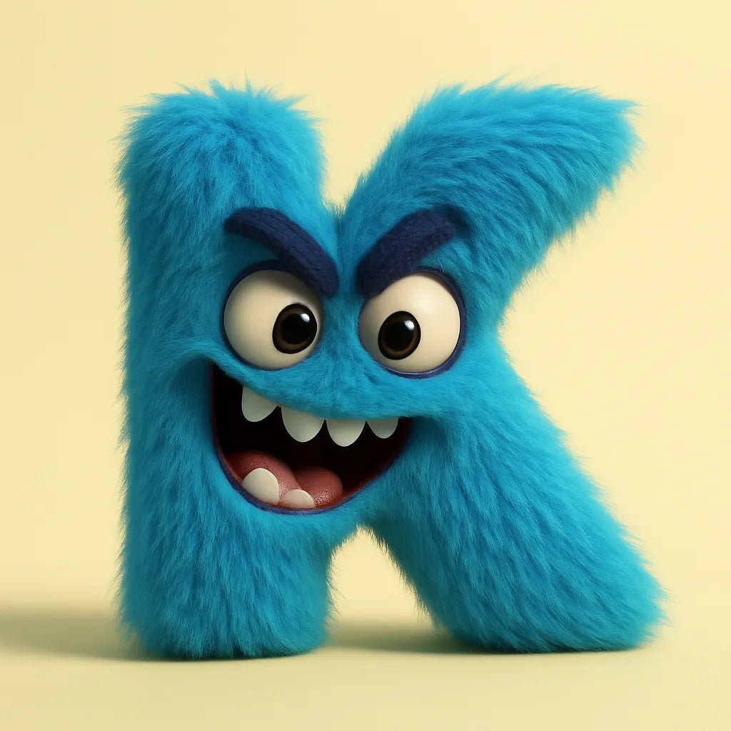 Fluffy 3D Letter Monster Portrait – ChatGPT Prompt Template