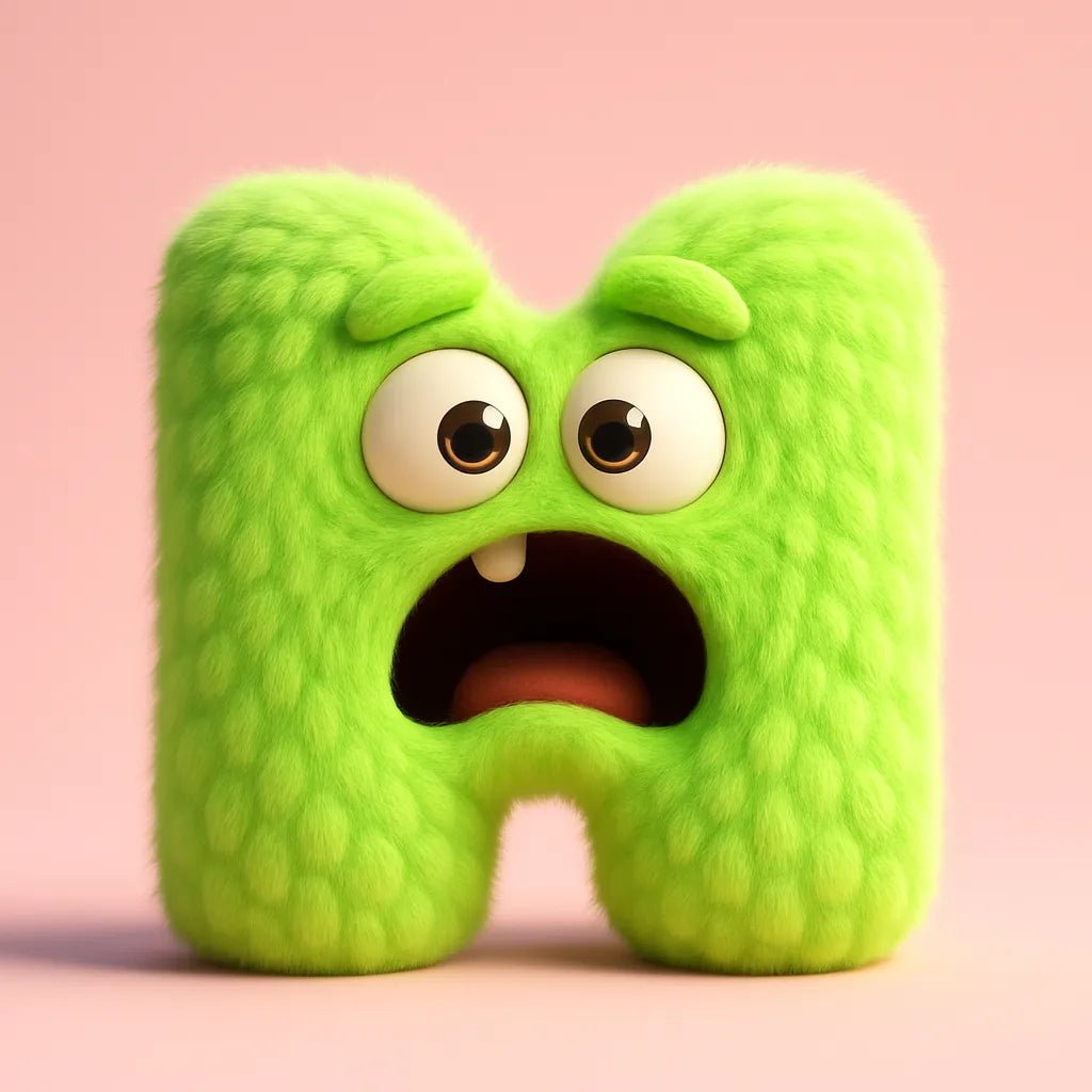 Fluffy 3D Letter Monster Portrait – ChatGPT Prompt Template