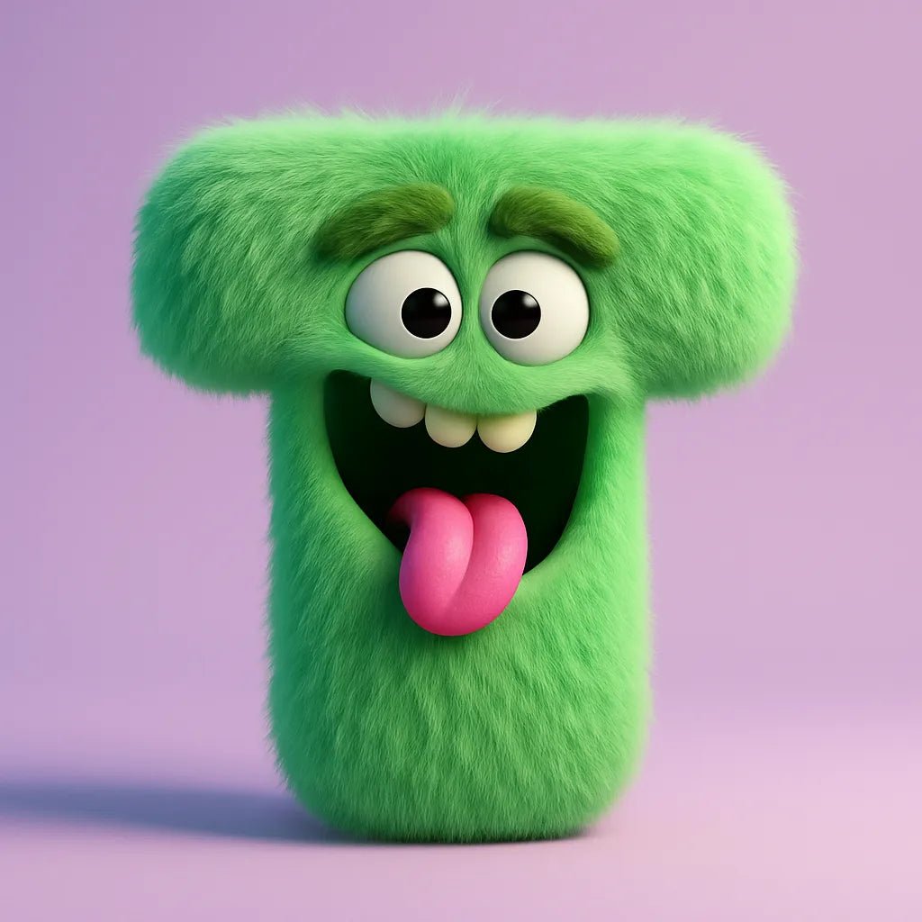 Fluffy 3D Letter Monster Portrait – ChatGPT Prompt Template