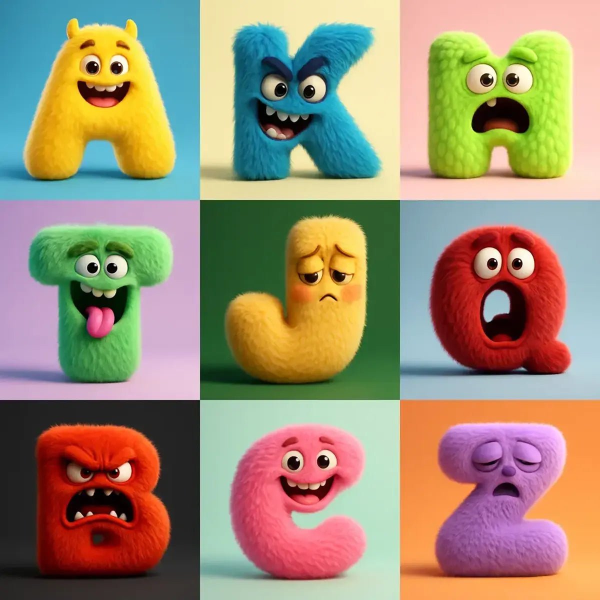 Fluffy 3D Letter Monster Portrait – ChatGPT Prompt Template
