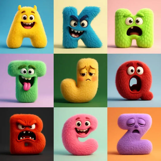 Fluffy 3D Letter Monster Portrait – ChatGPT Prompt Template