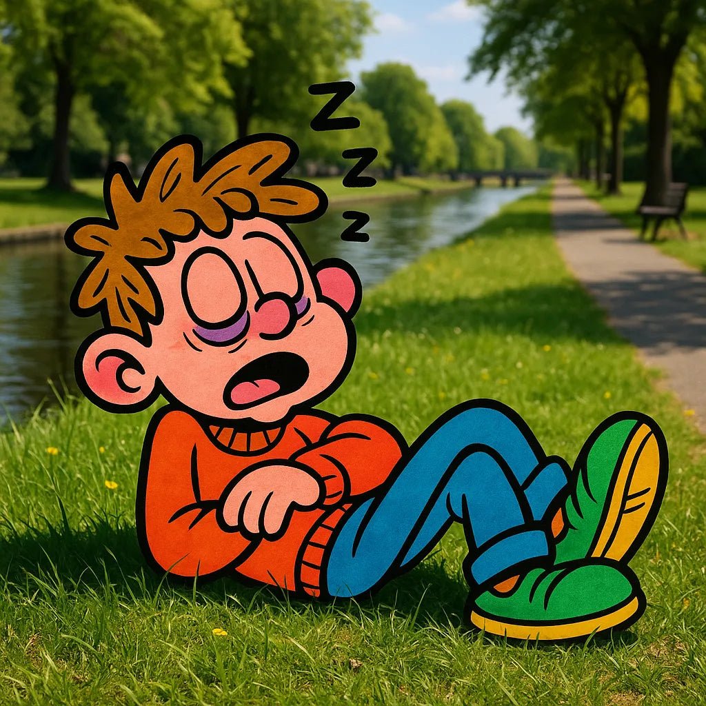 Example output from the Funky Cartoons In Real Photos ChatGPT prompt: 2D cartoon characters integrated into real photos. Preview 4.