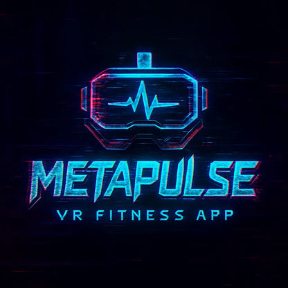 Example output of futuristic glitch-style logos generated by a ChatGPT prompt template. MetaPulse.