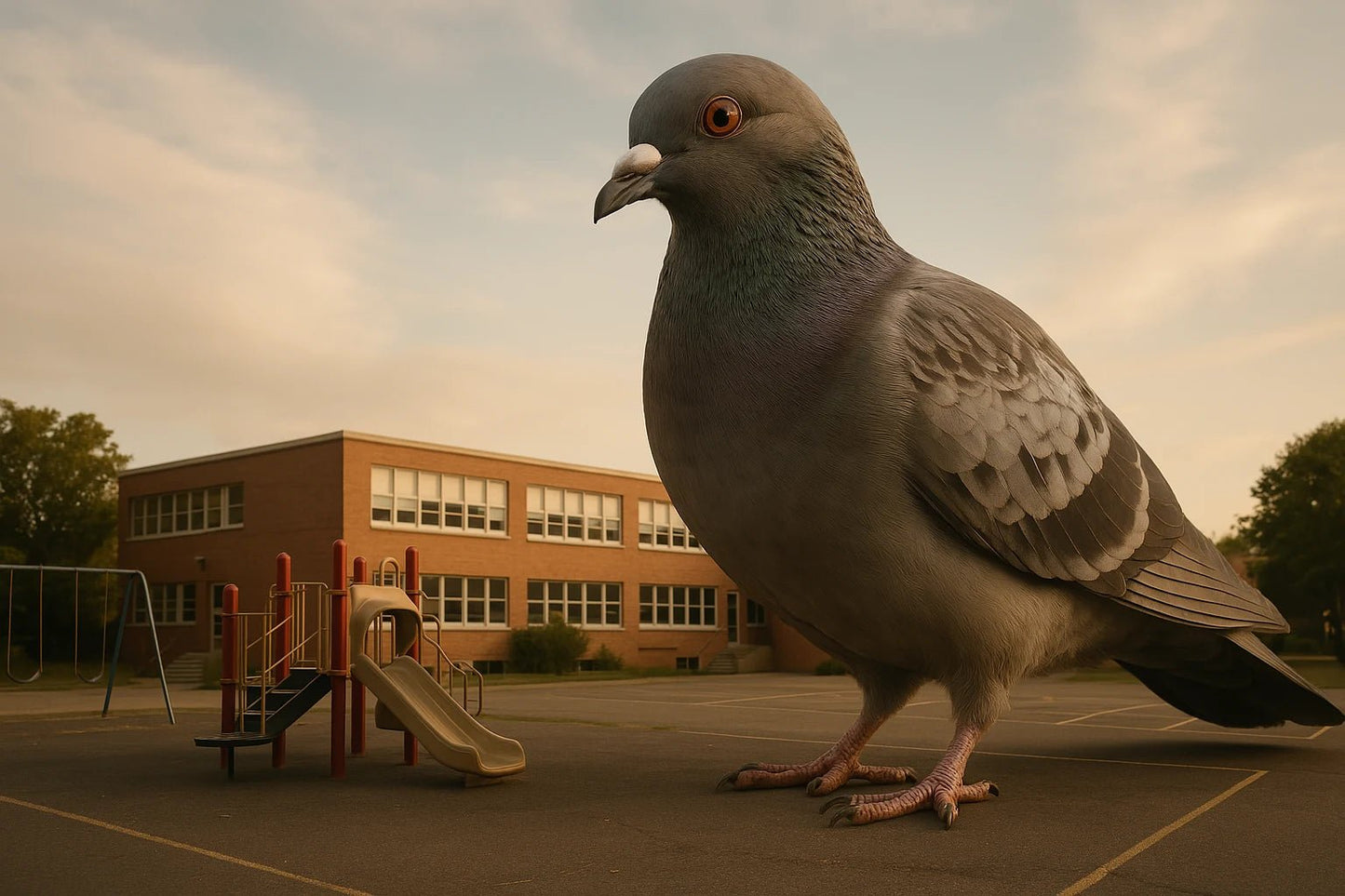 Example output from the Giant Animals In The Real World ChatGPT prompt: oversized animals in cinematic real-world settings, featuring lifelike integration, dramatic scale, and expressive environmental lighting. Preview 6.