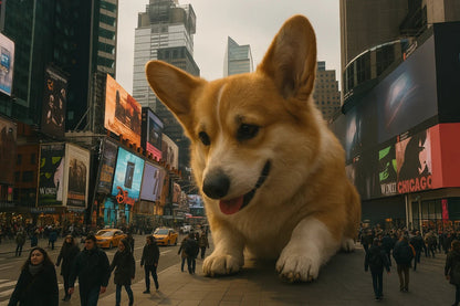 Example output from the Giant Animals In The Real World ChatGPT prompt: oversized animals in cinematic real-world settings, featuring lifelike integration, dramatic scale, and expressive environmental lighting. Preview 7.