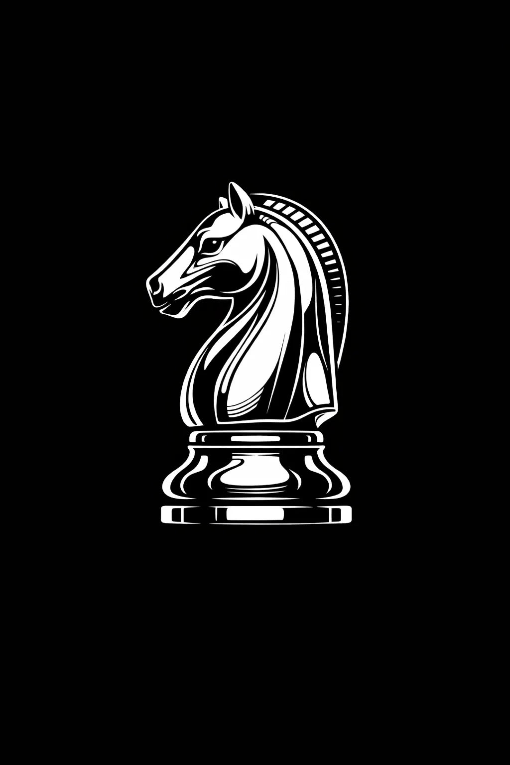 Example output from the High-Contrast Chrome Illustrations ChatGPT prompt: Chess Piece