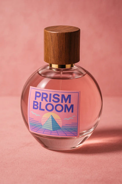 Example output from the Luxury Perfume Bottle Photo ChatGPT prompt: Prism Bloom