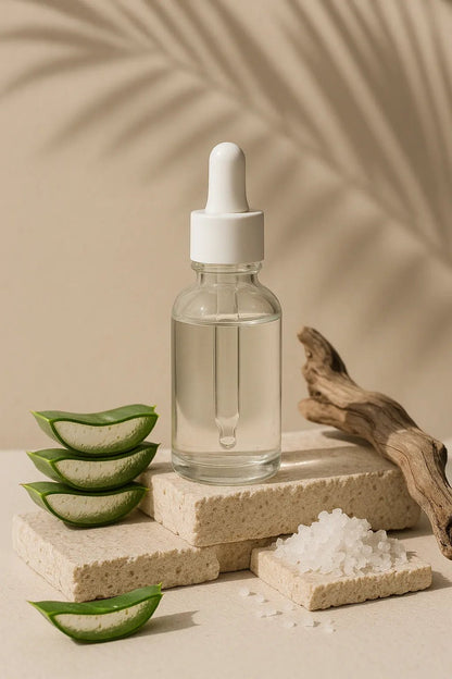 Example output from the Luxury Product Bottle Mockup ChatGPT prompt: Clear Dropper