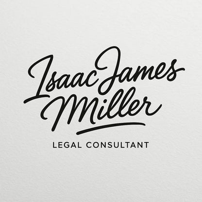 Example output from the Luxury Signature Logo Creator ChatGPT prompt: elegant signature-style logo. Isaac James Miller.
