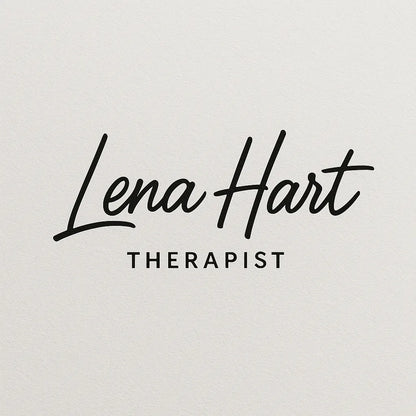 Example output from the Luxury Signature Logo Creator ChatGPT prompt: elegant signature-style logo. Lena Hart.