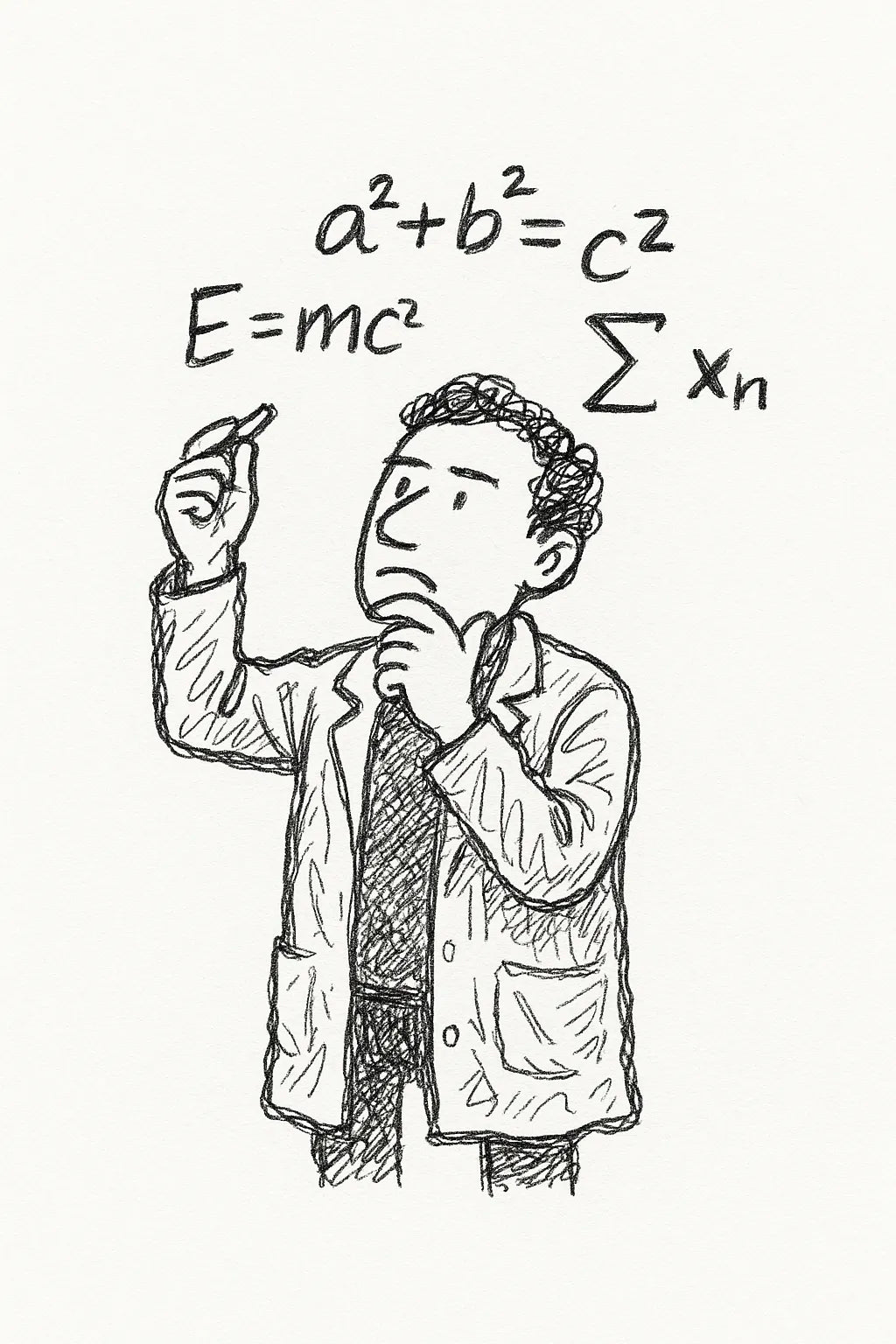 Example output from the MS Paint Doodle Cartoon Portrait ChatGPT prompt: Professor